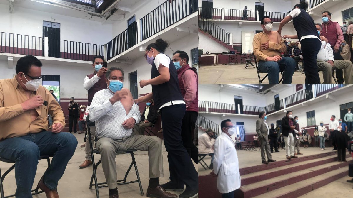 Investigan a alcalde de Coatepec por vacunarse contra el COVID