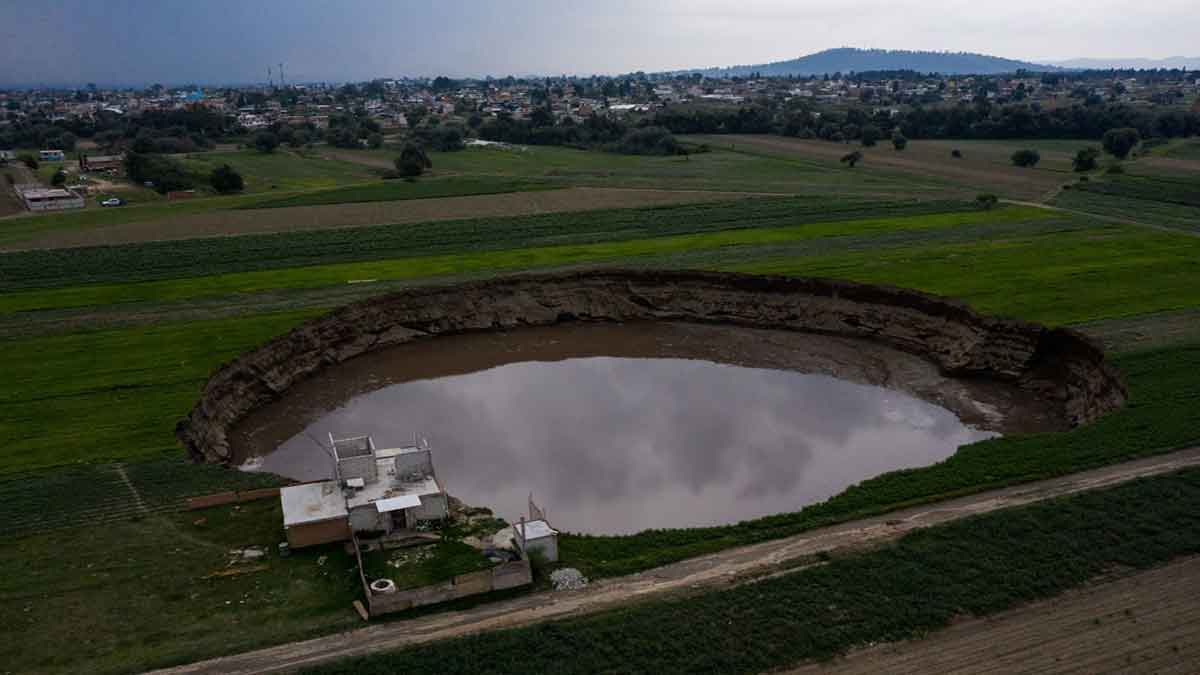 Esta es la teoría de Conagua sobre posible causa del socavón en Puebla