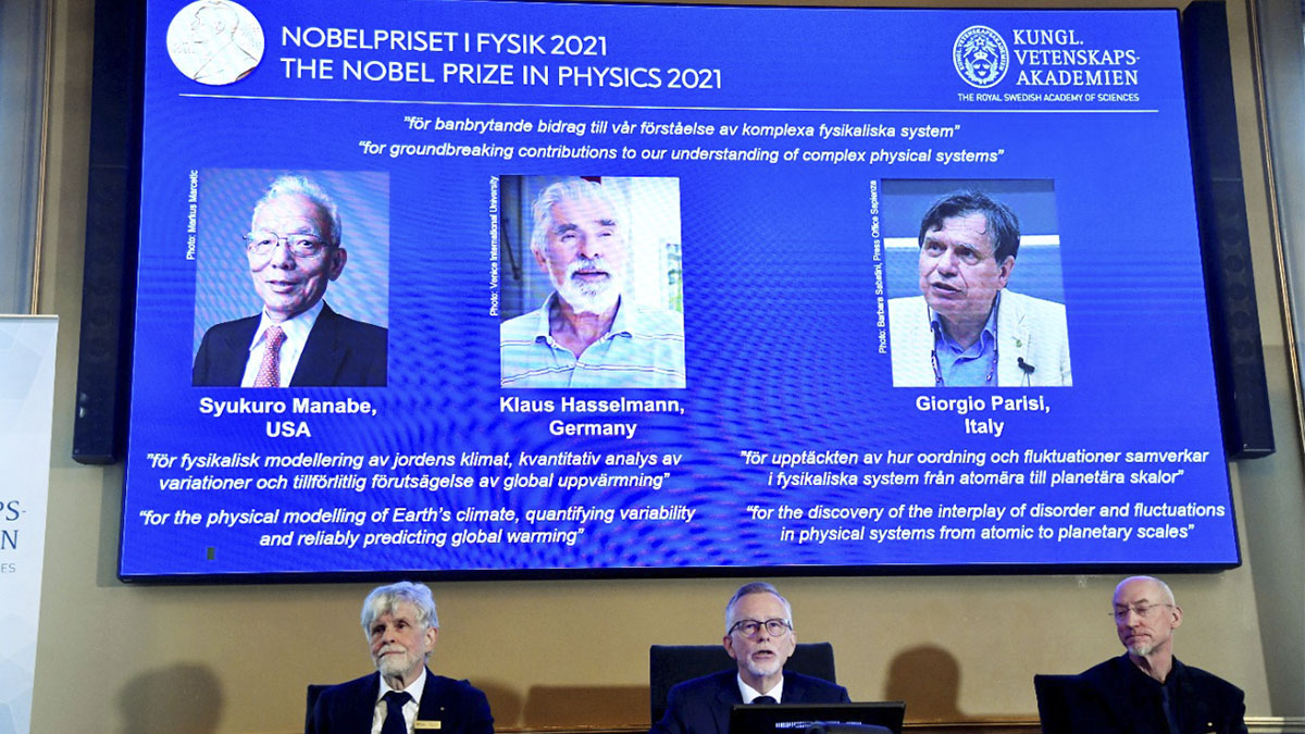 Ganan Nobel de Física meteorólogos y teórico en sistemas complejos que predijeron el cambio climático