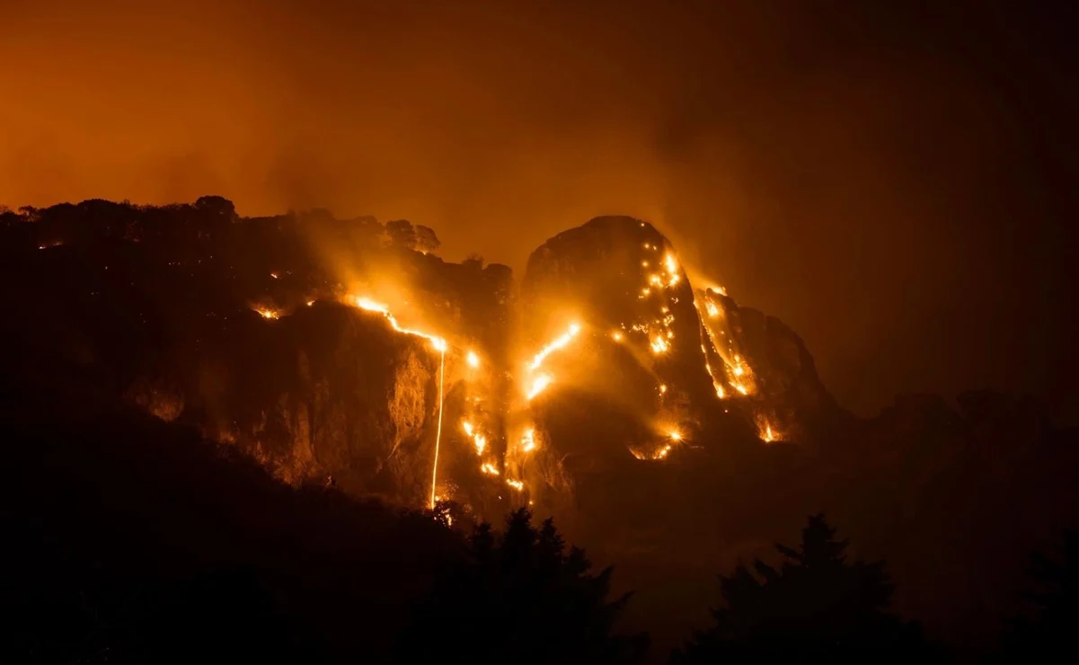 Detienen a responsable de iniciar incendio en el cerro de Tepoztlán