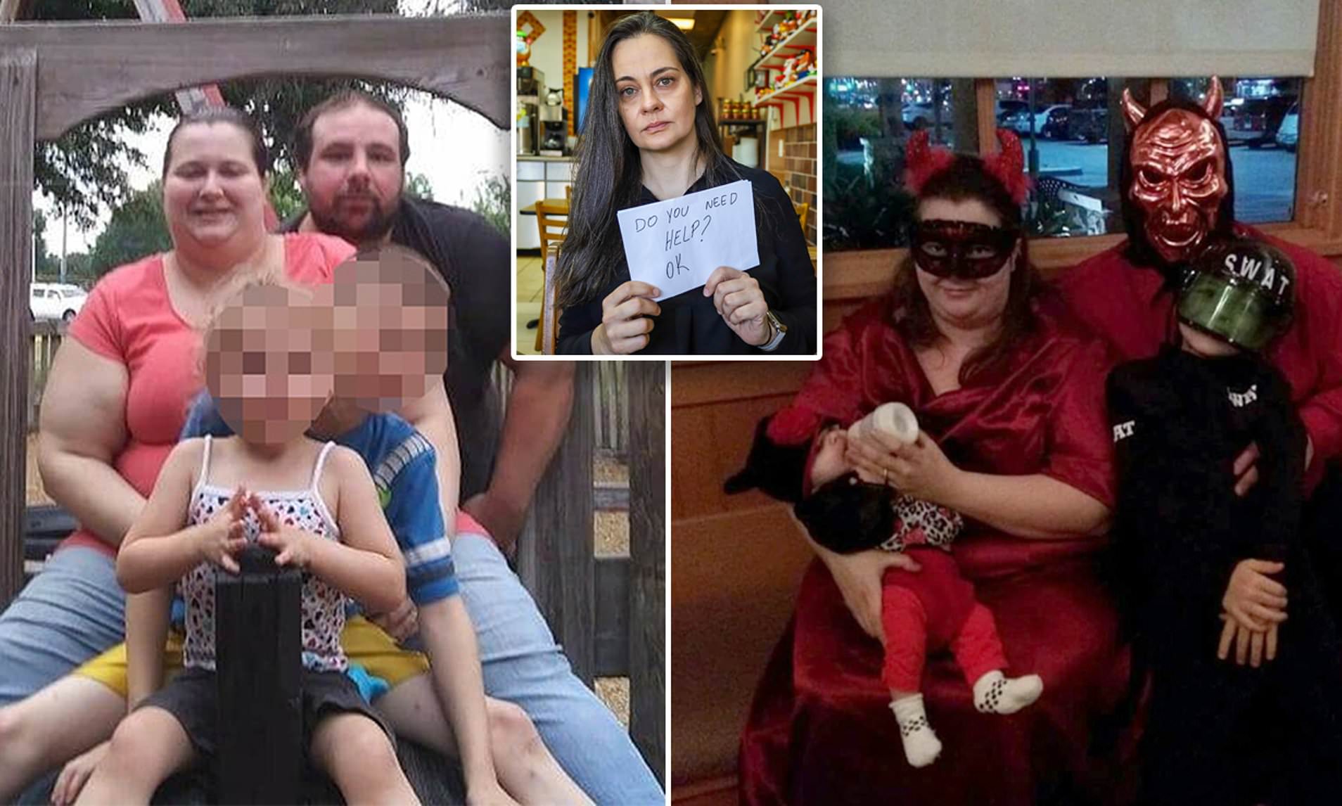 Mesera rescata a niño torturado por su familia mientras tomada su orden