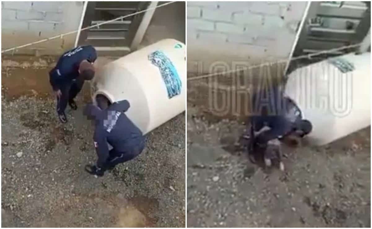 Rescatan a niña de 5 años atrapada en tinaco en el Edomex, aquí el video