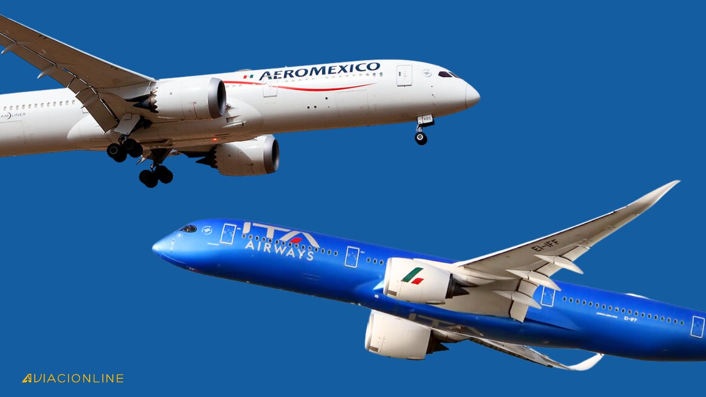 Aeroméxico ha comunicado una colaboración con la aerolínea italiana ITA Airways para compartir códigos