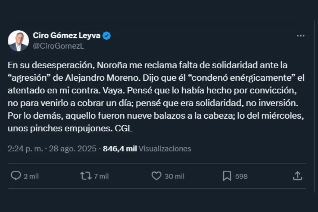 Ciro Gómez Leyva veta a Noroña de su programa