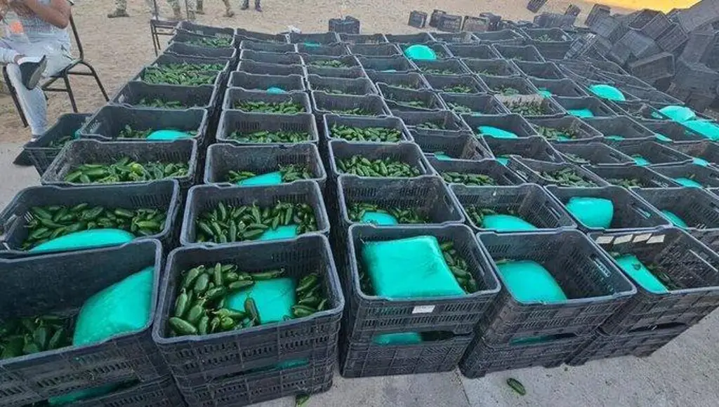 Ejército decomisa una tonelada de droga entre cajas de chile en frontera con EE.UU.