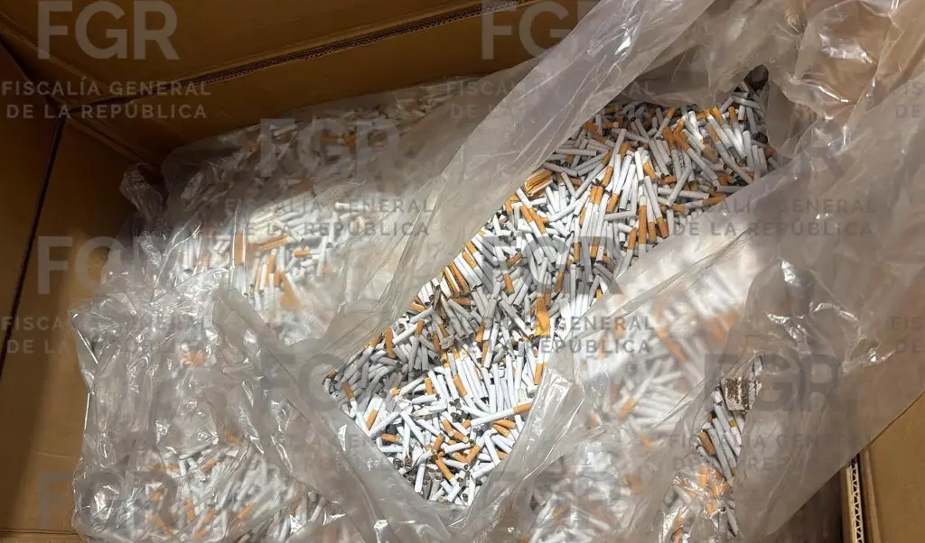 Golpe millonario al mercado ilegal de cigarros: FGR asegura fábrica clandestina en Edomex